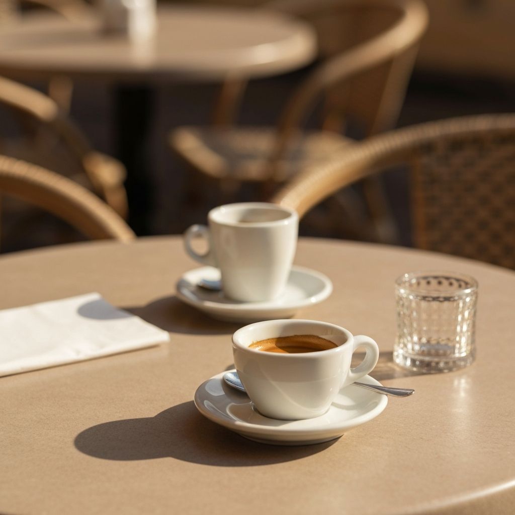 Kaffee auf der Terrasse