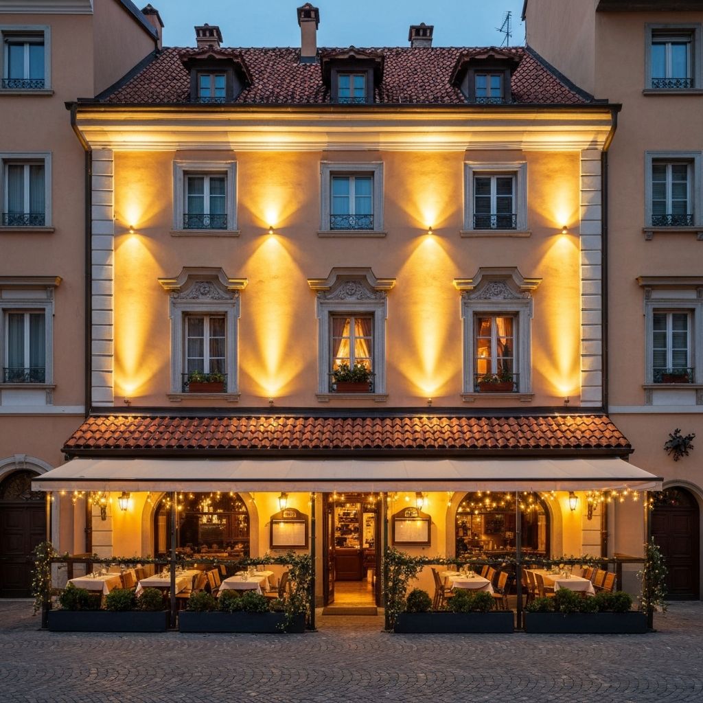 Fassade mit Terrasse